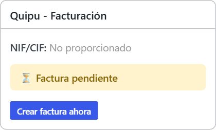 Tutorial del plugin Quipu para WooCommerce: instalación y uso paso a paso 5 Plugin Quipu WooCommerce — Caja de Quipu dentro del pedido, antes de emitir.